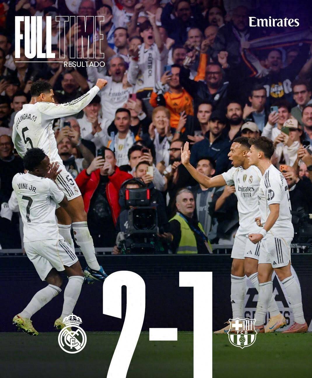 เรอัล มาดริด 2-1 บาร์เซโลนา: คะแนนนักเตะออกมาแล้ว เชสนี่ได้สูงสุด 9.6, เอ็มบัปเป้ได้รับเลือกเป็นแมนออฟเดอะแมตช์ วินิซิอุสและเบลลิงแฮมทำประตู