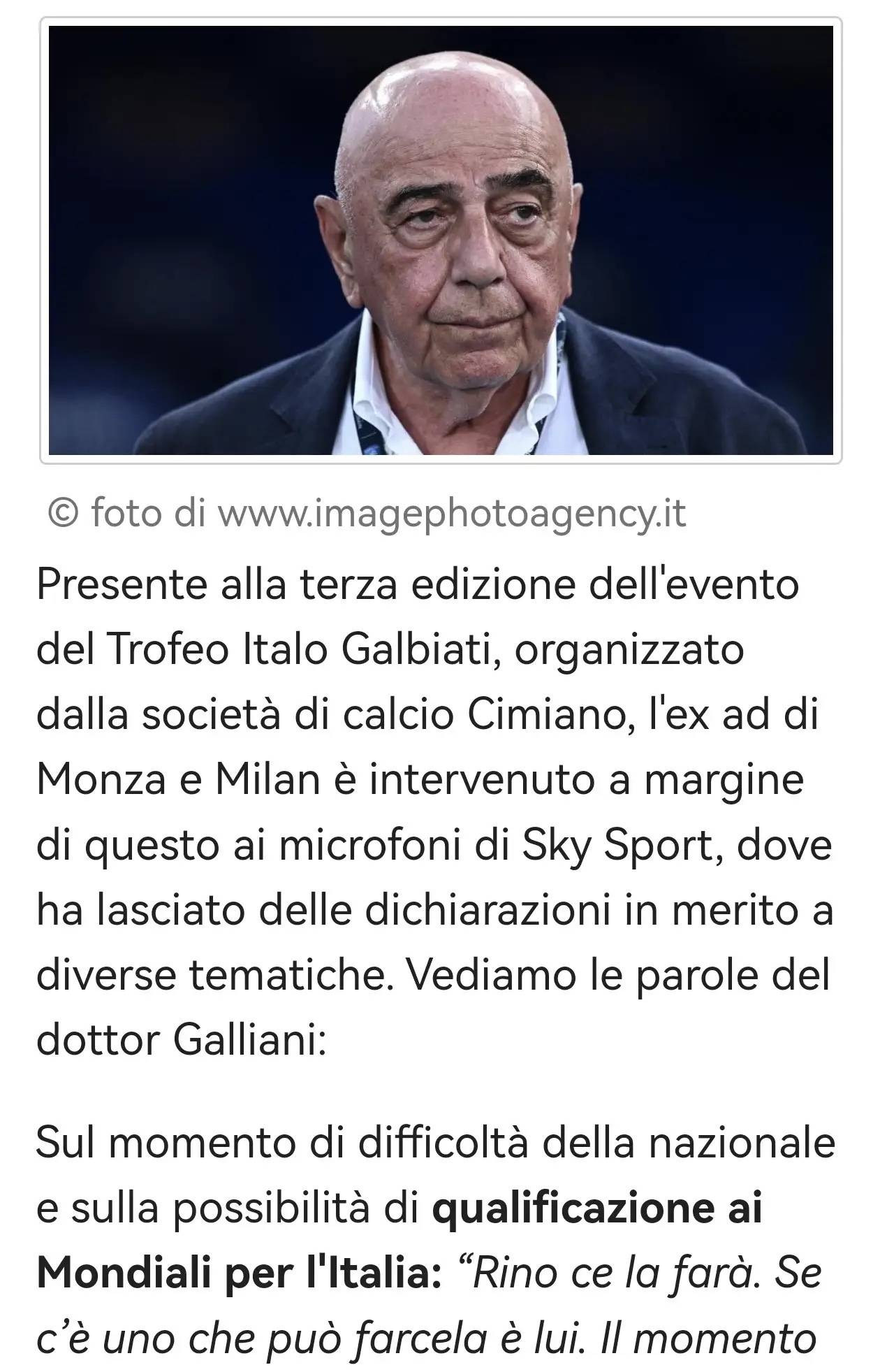 อดีตซีอีโอเอซี มิลาน อาเดรียโน กัลเลียนี: ดาร์บี้แห่งมิลานในแชมเปียนส์ลีกเป็นเกมที่ผมชื่นชอบที่สุด – บรรยากาศนั้นเต็มไปด้วยความตื่นเต้นอย่างสุดขีด การ์เบีย-กิตติ ยานนิค ซินเนอร์ ความยากลำบาก